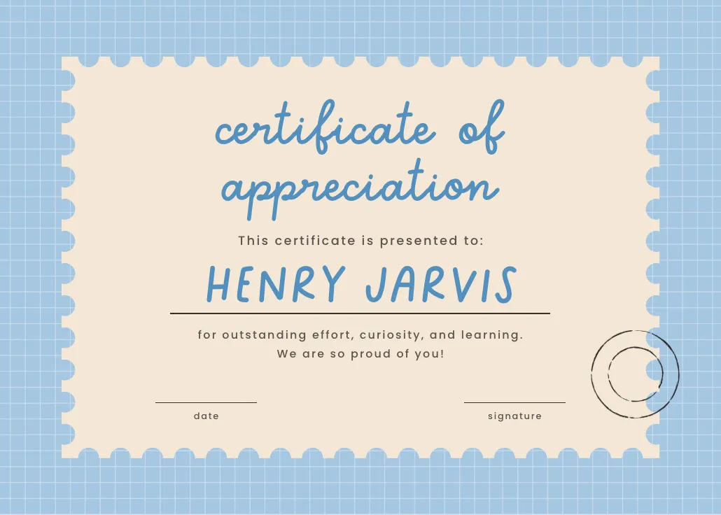 Post certificate - sertifika