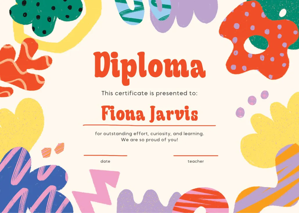 Retro shapes - certificado