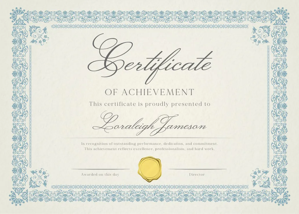 Vintage certificate - certificado