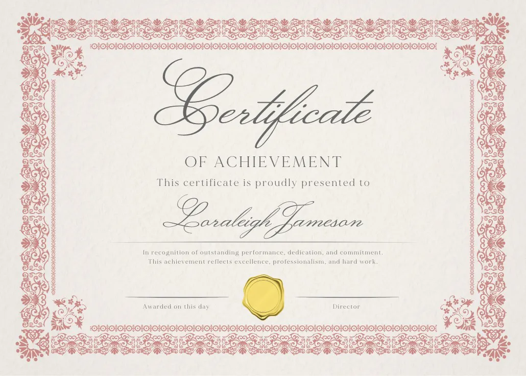 Vintage certificate - sertifika