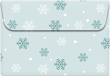 SnowFlakes- Printable Envelope Template