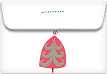 Christmas Dots- Printable Envelope Template
