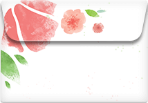 Pink Petals- Printable Envelope Template
