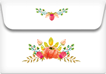 Flowers Crown- Printable Envelope Template