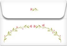 Delicate Vines- Printable Envelope Template