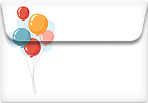 Balloons- Printable Envelope Template