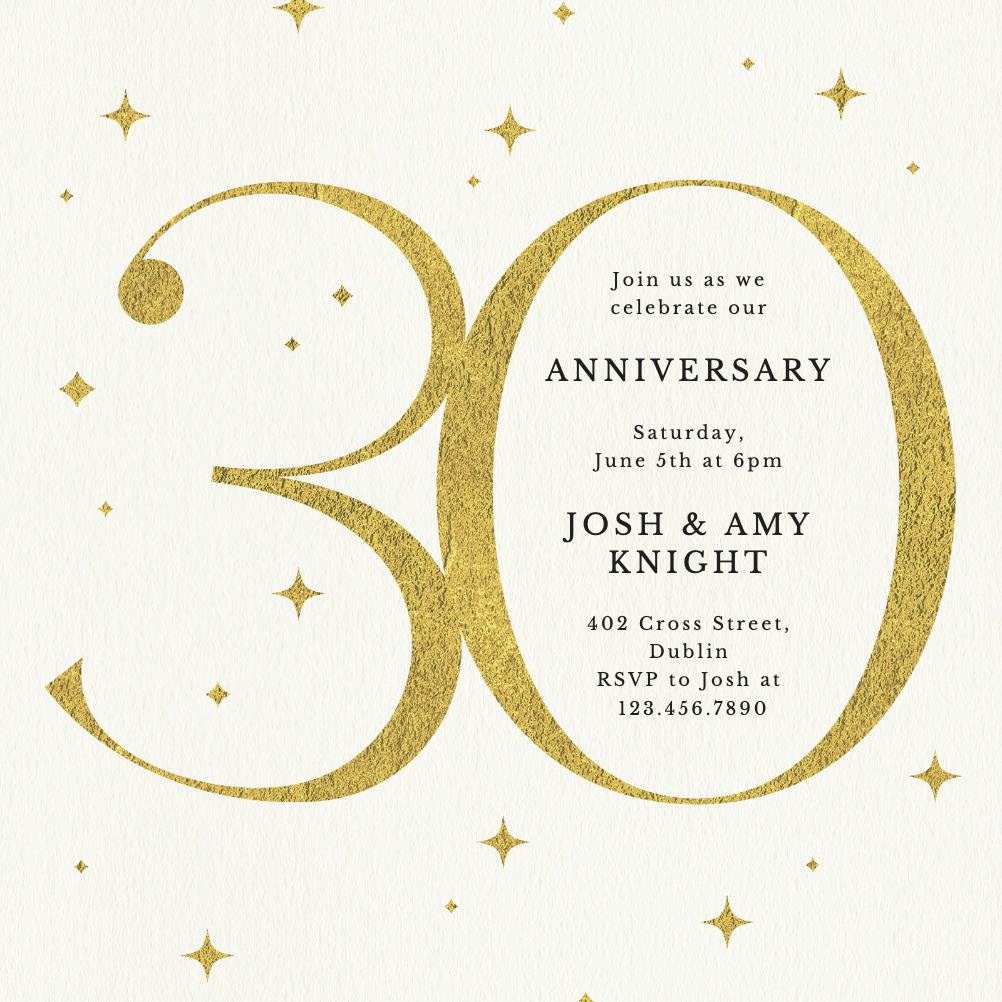 30 strong - anniversary invitation