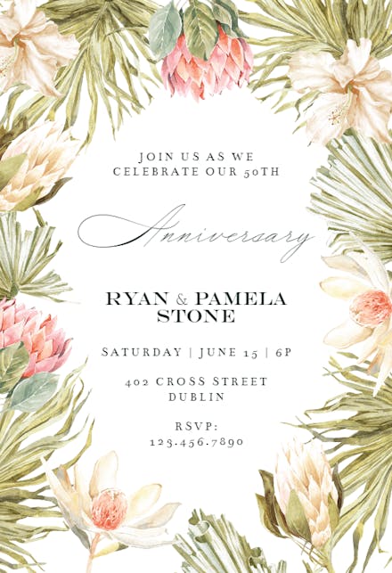 African Frame - Invitación De Aniversario