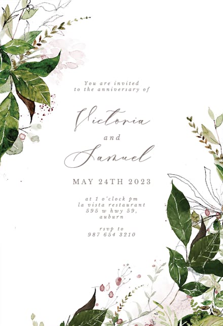 Anniversary Invitation Templates (Free) | Greetings Island Anniversary Invitation Templates (Free) | Greetings Island