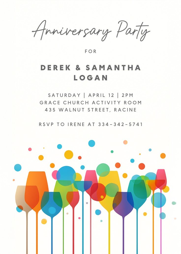 Ambience - invitación de aniversario