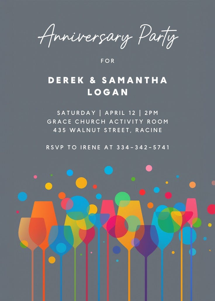 Ambience - invitación de aniversario