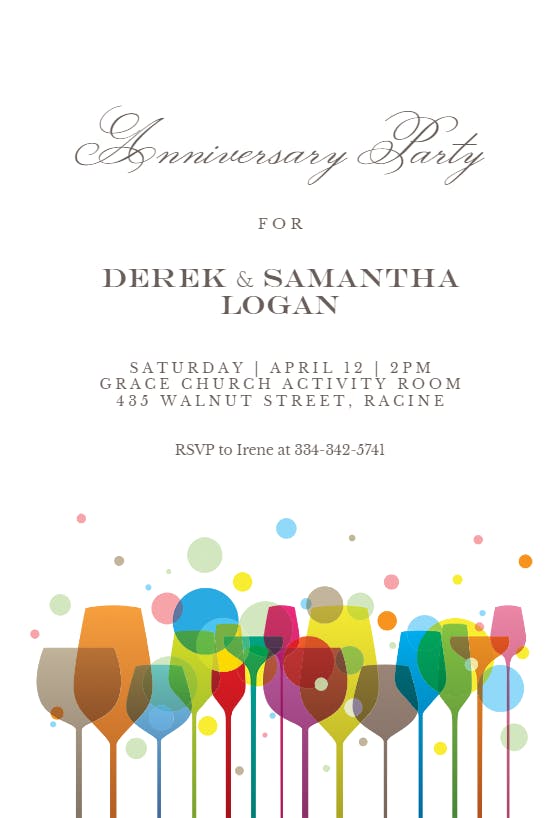 Ambience - anniversary invitation