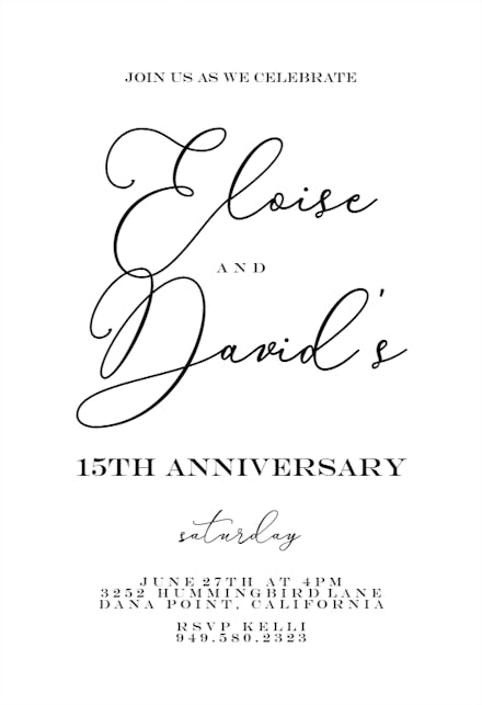 Bold Bellisia - Invitación De Aniversario