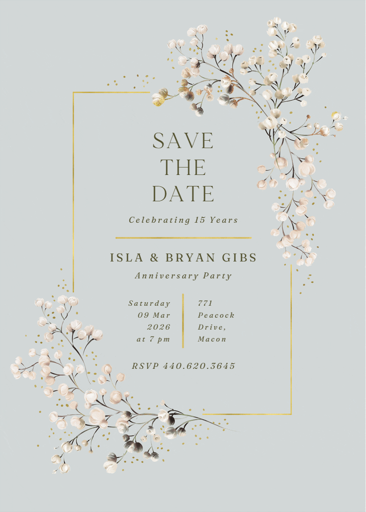 Breathless - anniversary invitation