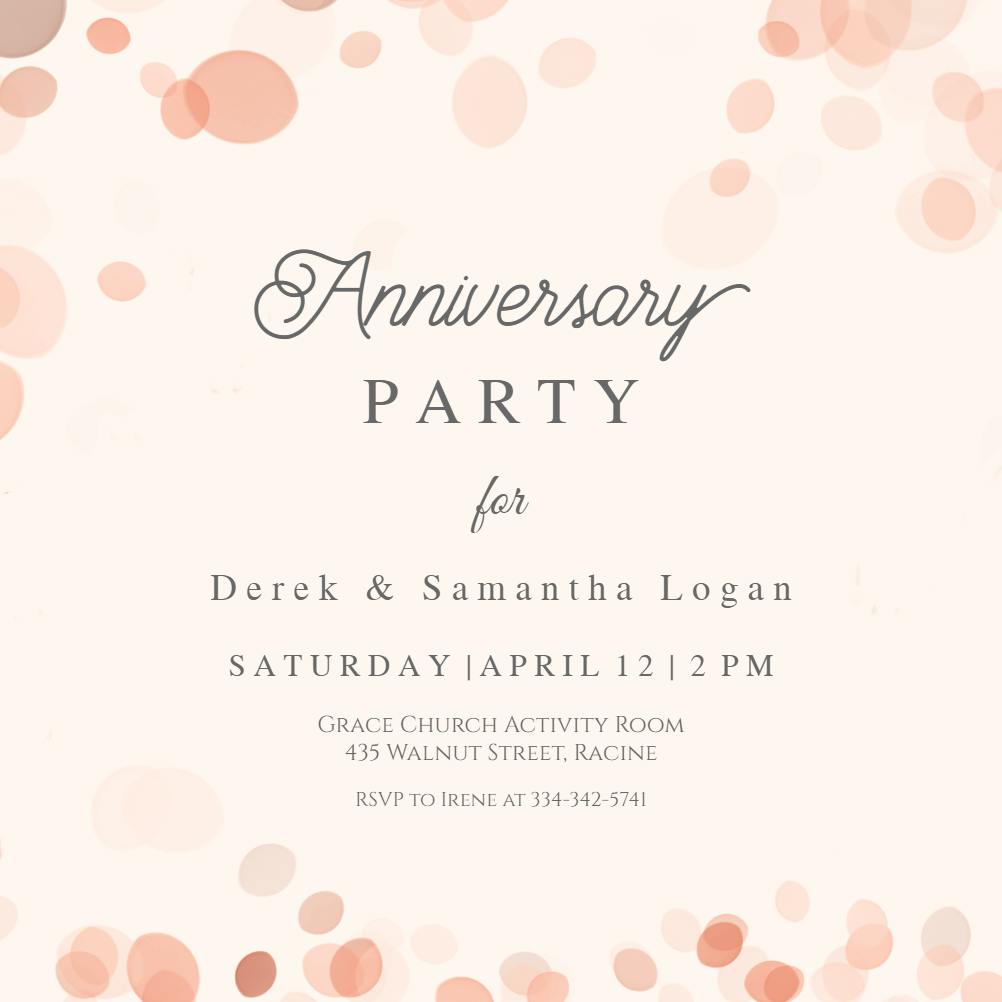 Bubbly background - party invitation