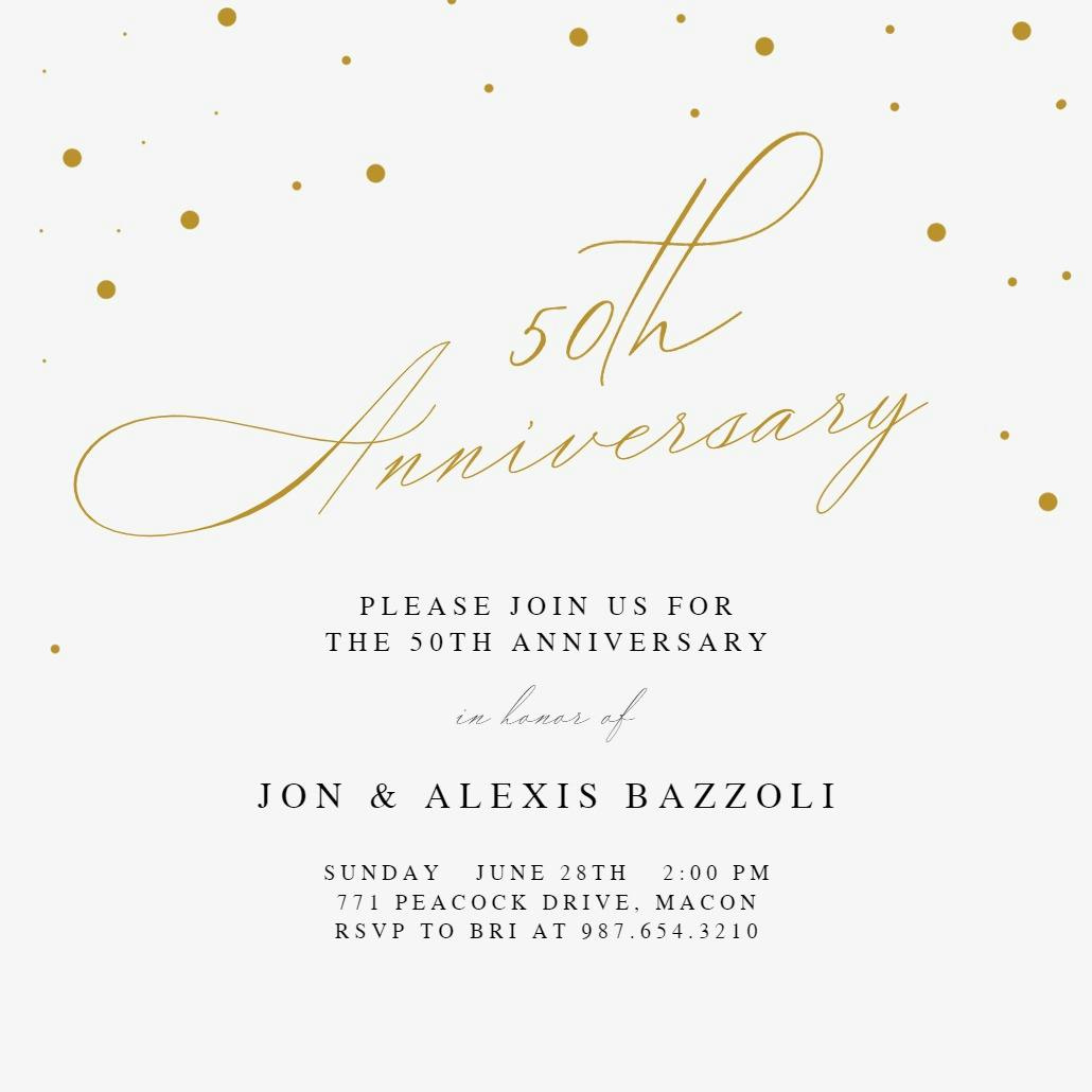 Dots detail - anniversary invitation