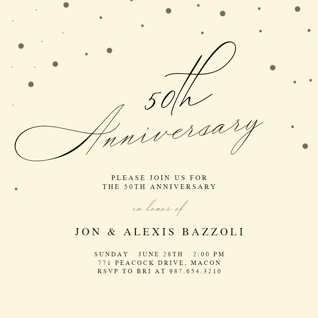 Dots detail - anniversary invitation