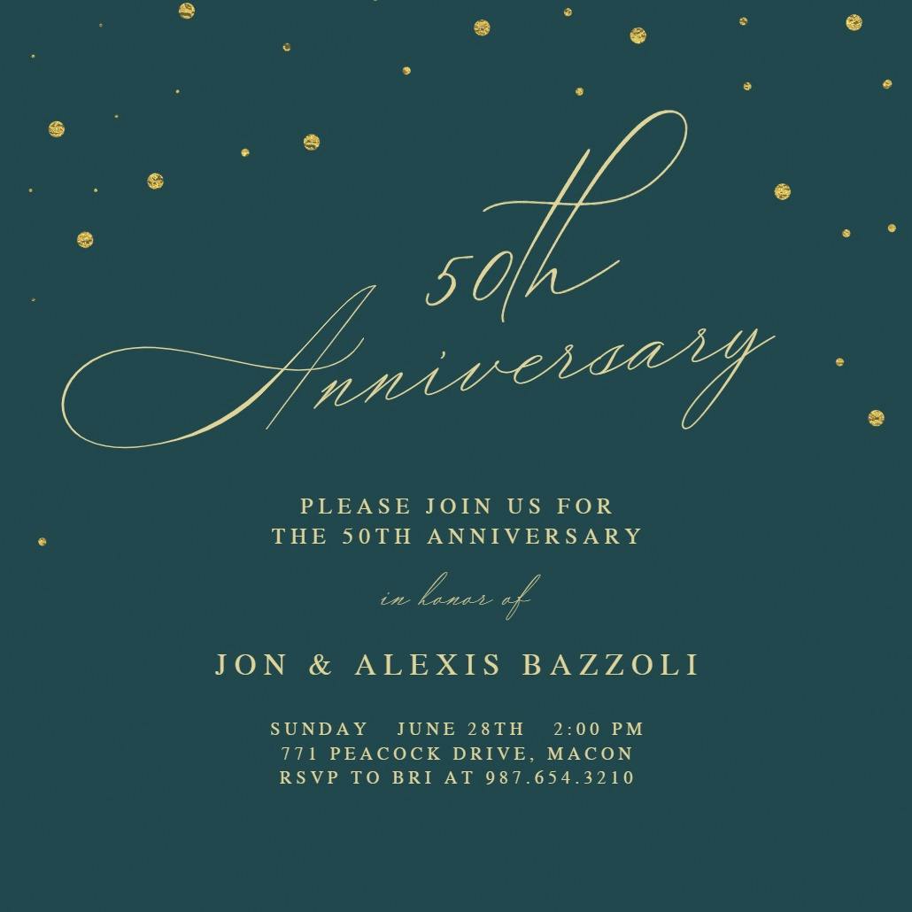 Dots detail - anniversary invitation