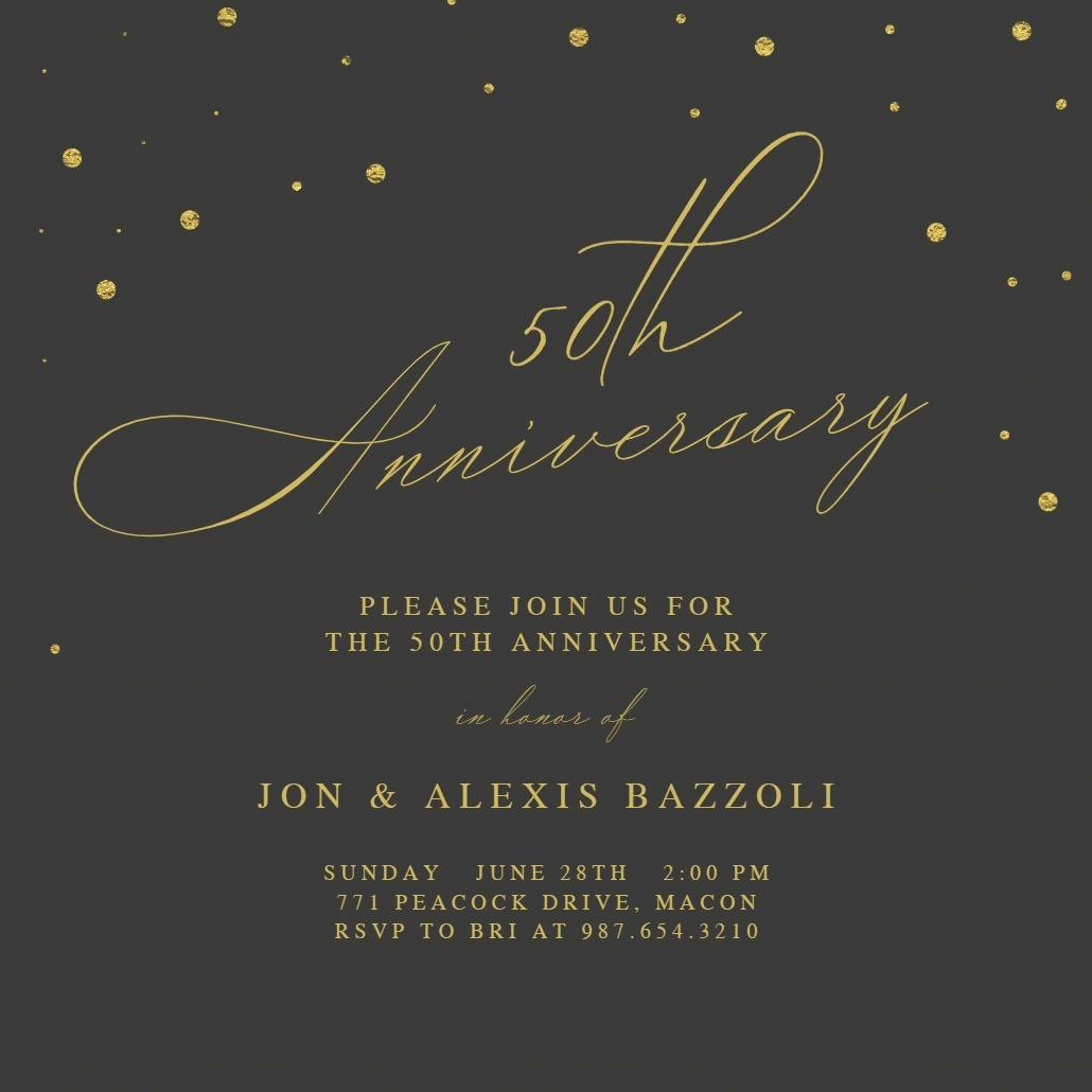 Dots detail - anniversary invitation