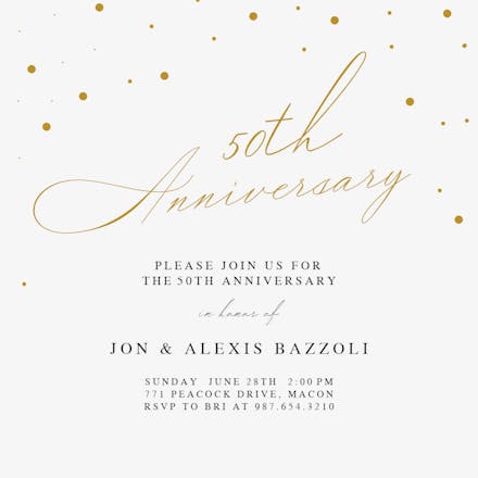 Dots Detail - Anniversary Invitation