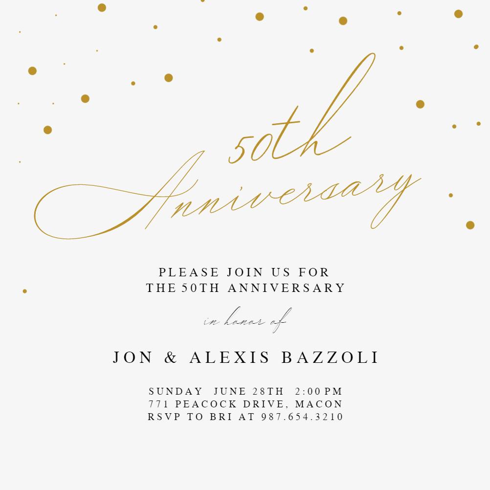 Dots detail - anniversary invitation