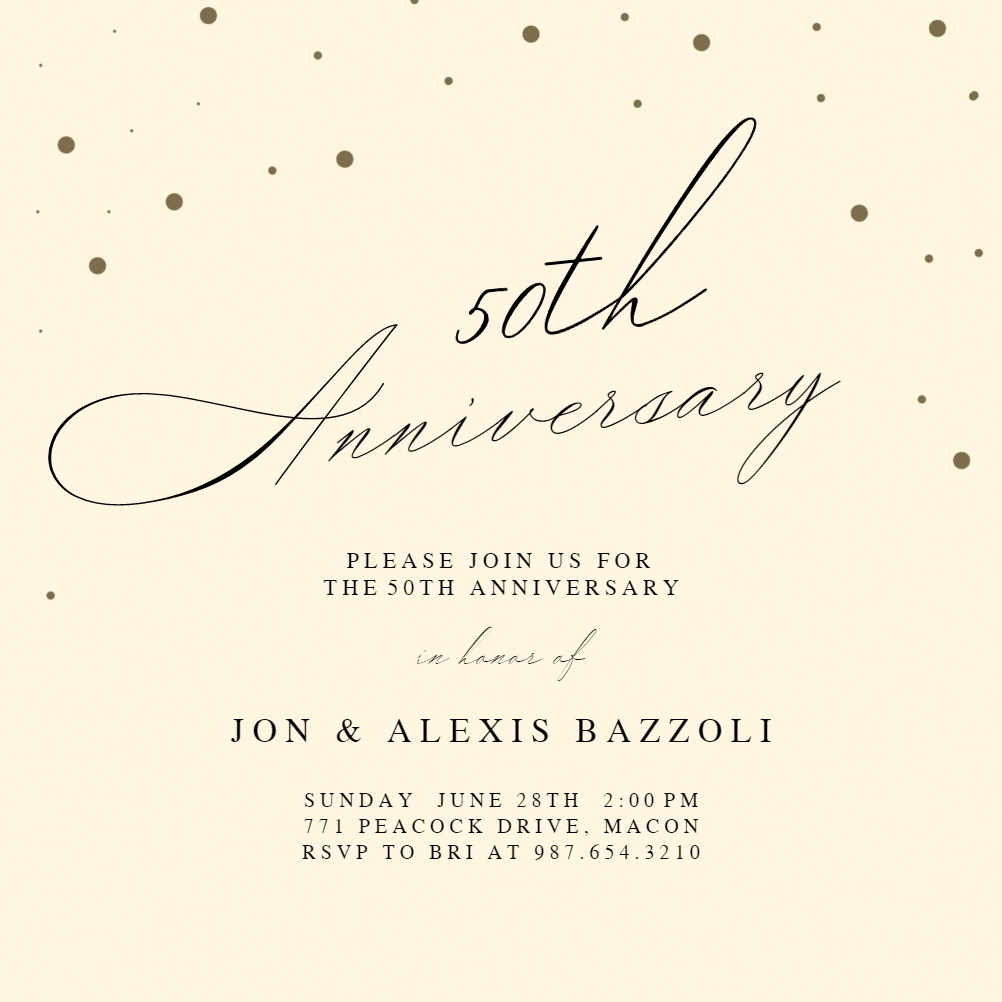 Anniversary Invitation Templates (free) 