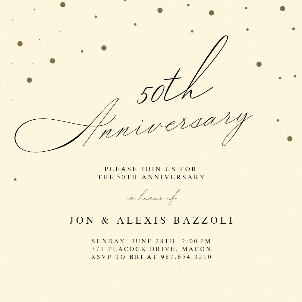 Dots detail - anniversary invitation