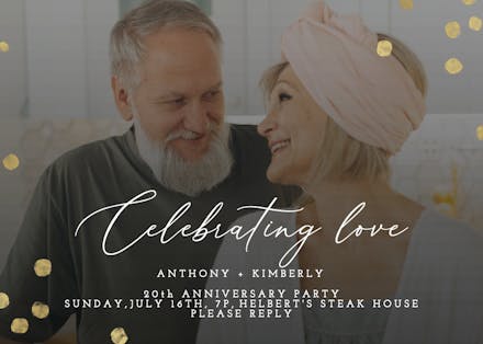 Dotted photo - Invitación De Aniversario