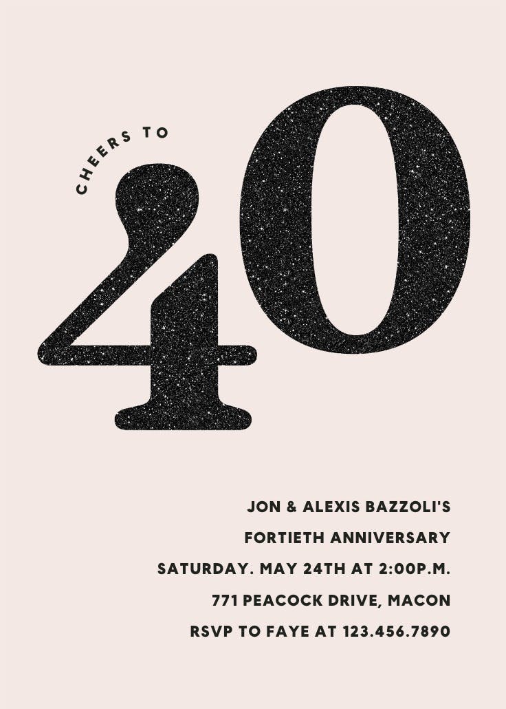 Embrace boldness - anniversary invitation