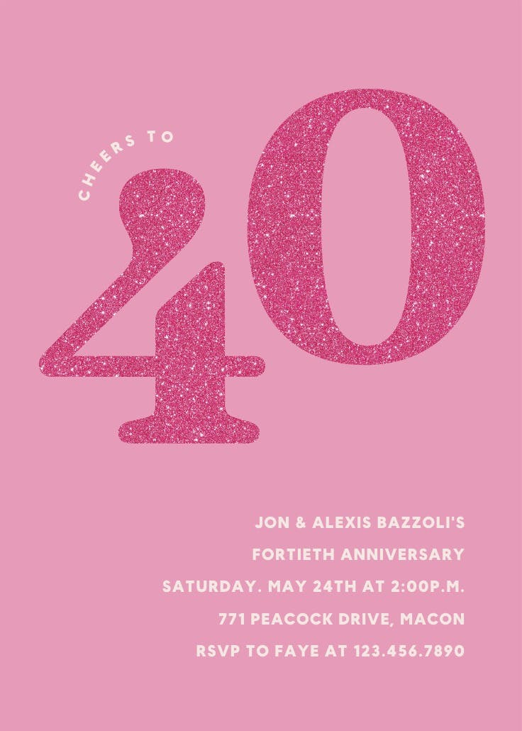 Embrace boldness - anniversary invitation