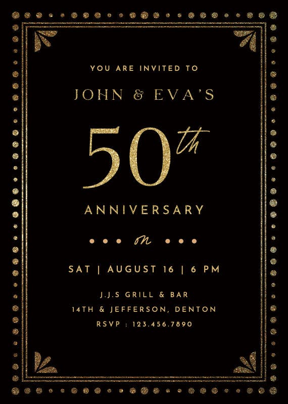 Fancy night - anniversary invitation
