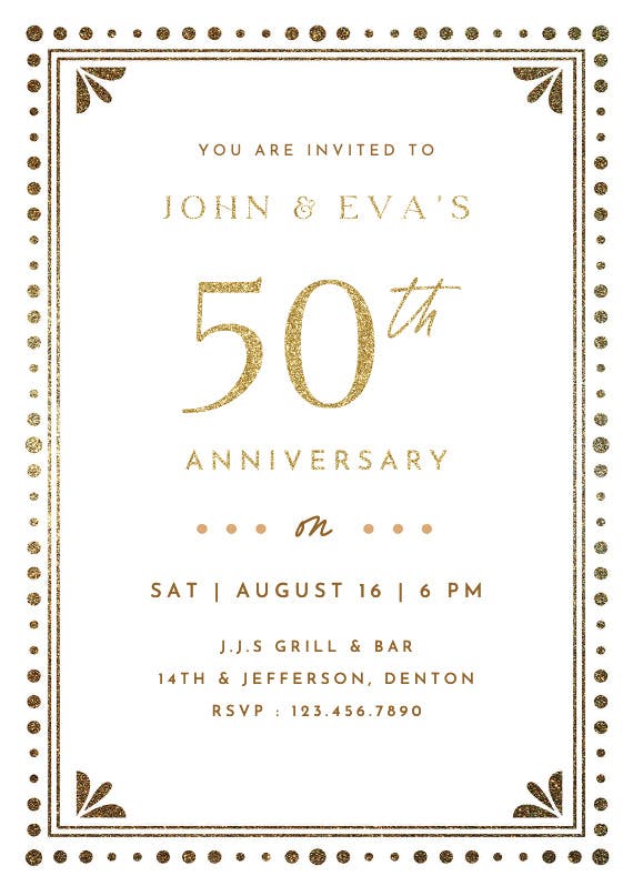 Fancy night - anniversary invitation