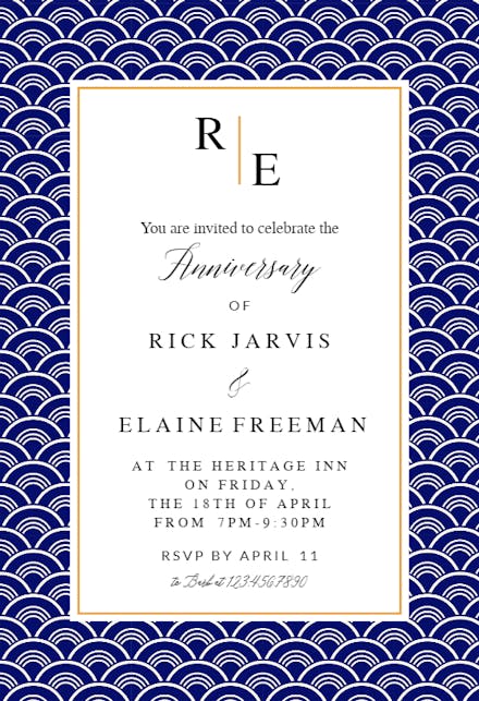 Fancy Shells - Invitación De Aniversario