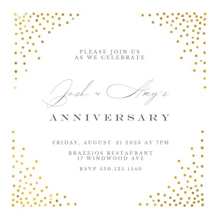 Fanned Dots - Invitación De Aniversario