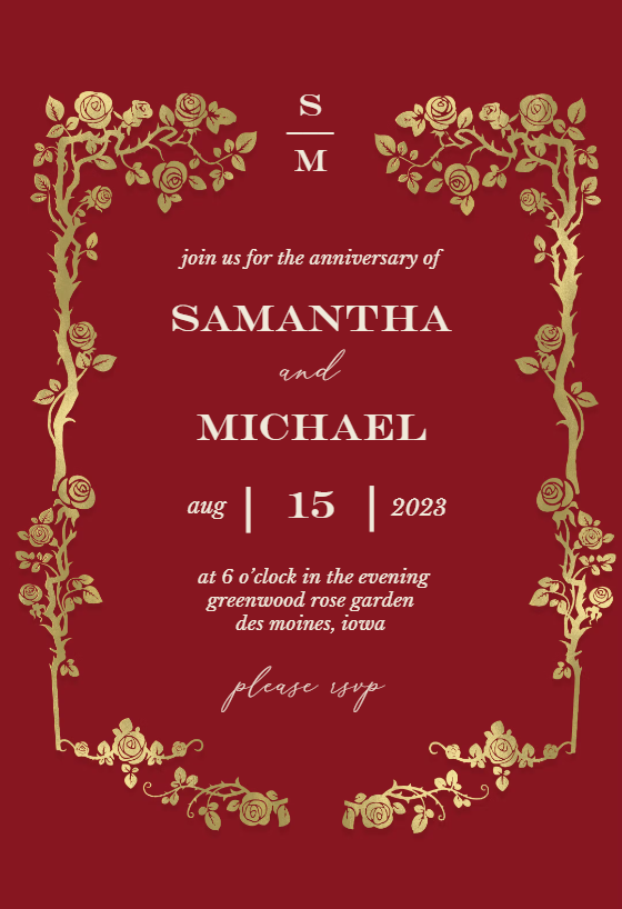 Anniversary Invitation Templates Free Greetings Island 3978