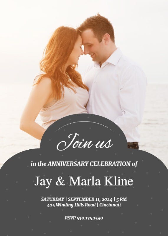 Forever together - anniversary invitation