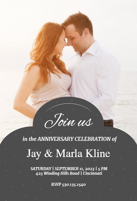 Forever together - Invitación De Aniversario