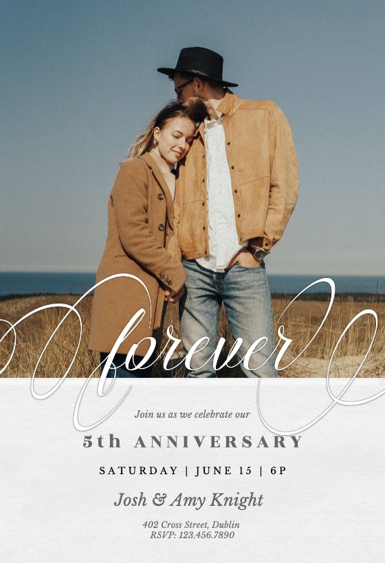Forever - anniversary invitation