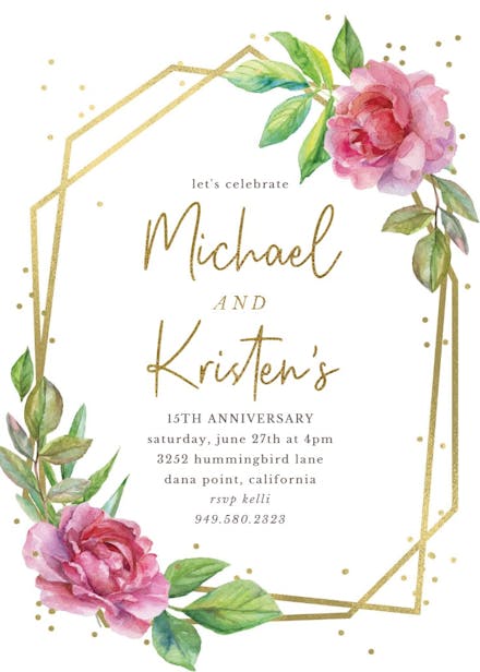 Anniversary Invitation Templates (Free) | Greetings Island