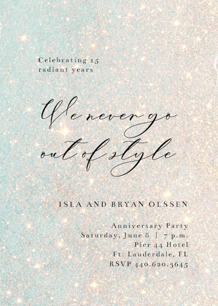 Gilded gala - anniversary invitation