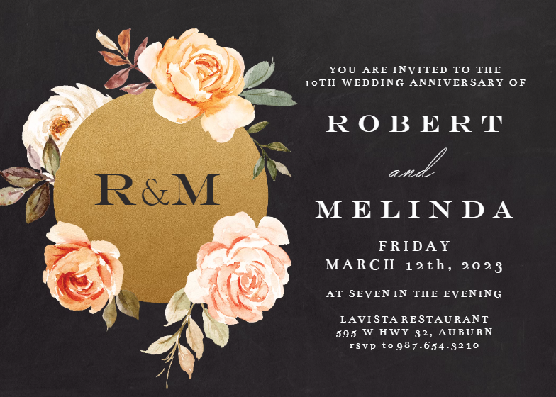 Wedding Anniversary - Anniversary Invitation Template (Free ...