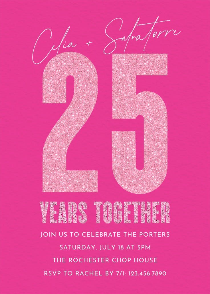 Golden times - invitación de aniversario