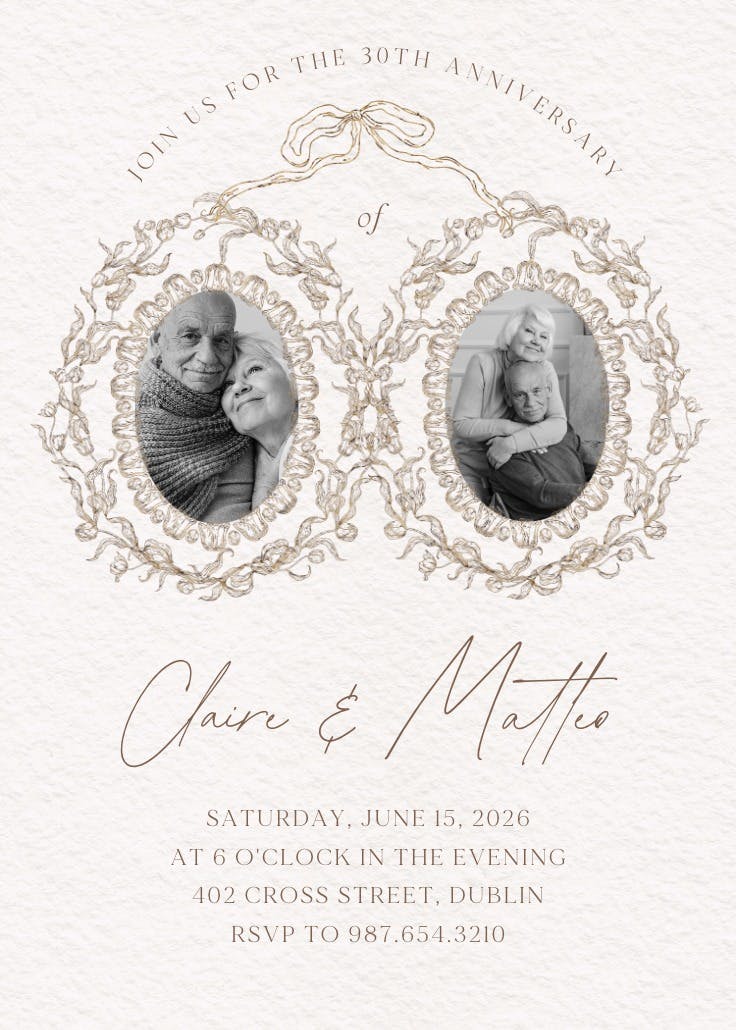 Illustrated lockets - printable party invitation