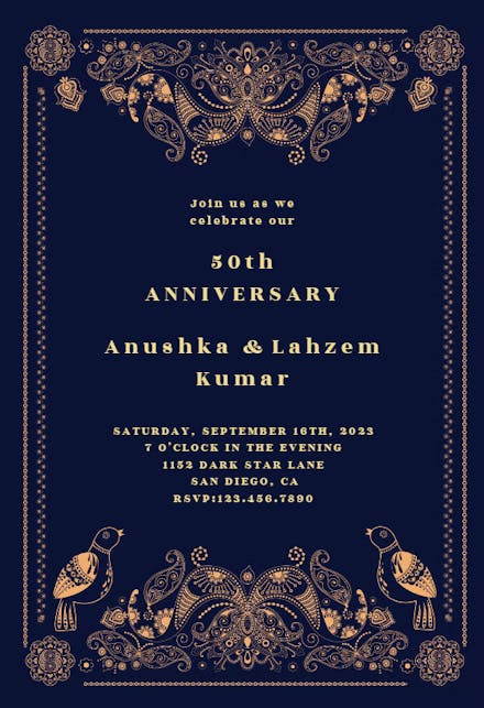 Anniversary Invitation Templates (Free) | Greetings Island Anniversary Invitation Templates (Free) | Greetings Island