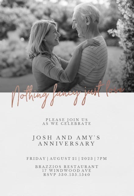 Just Love - Invitación De Aniversario