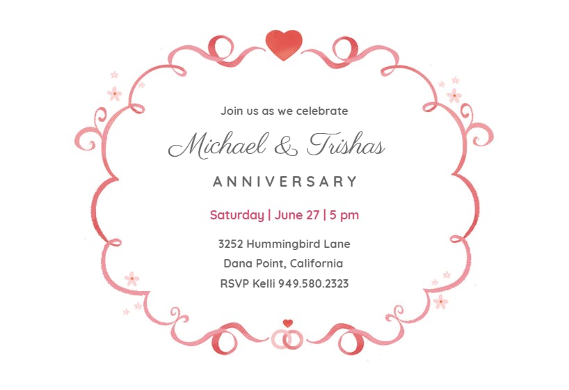 Lasting love - anniversary invitation