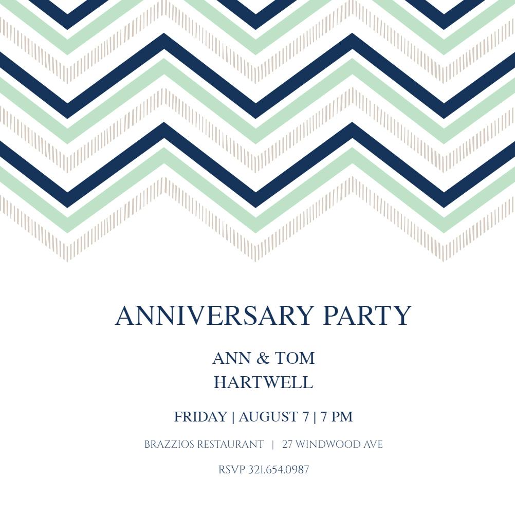 Layered chevrons - anniversary invitation
