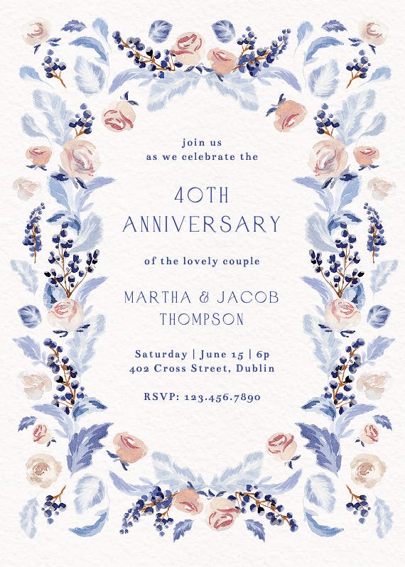 Love's timeless bond - anniversary invitation