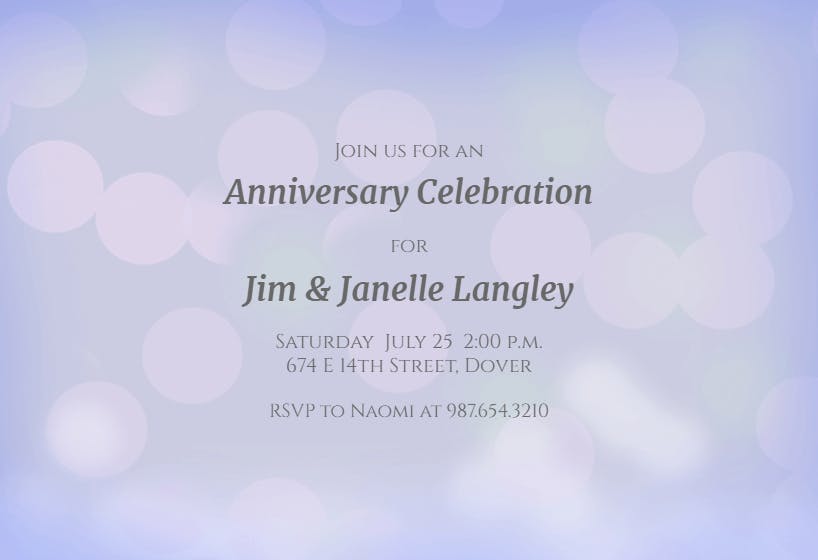 Love lights - anniversary invitation