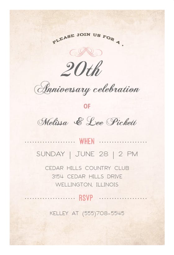 Modern media - anniversary invitation